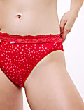 3pk Printed High Leg Knickers