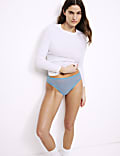 3pk Heart Flock High Leg Knickers