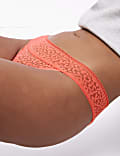 3pk Animal Lace Brazilian Knickers