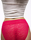 3pk Animal Lace High Leg Knickers