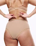 3pk Cotton Rich Lace Brazilian Stoma Knickers