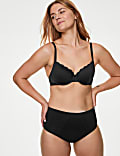 3pk Cotton Rich Lace Brazilian Stoma Knickers
