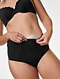 3pk Cotton Rich Lace Brazilian Stoma Knickers