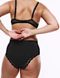 3pk Cotton Rich Lace Brazilian Stoma Knickers