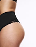 3pk Cotton Rich Lace High Waisted Stoma Thongs