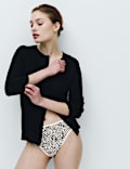 5pk Pure Cotton High Leg Knickers