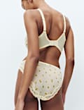 2 Pack Floral Mesh High Leg Knickers