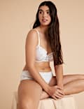 Lace Trim Underwired Balcony Bra A-E