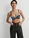 Tivoli Mesh Printed Wired Plunge Bra (A-E)