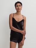 Oslo Satin & Flock Cami Set