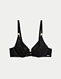Oslo Flock Wired Plunge Bra (A-E)