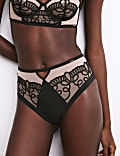 Hoch geschnittene Brazilian-Unterhosen Bordeaux