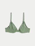 Boston Microfibre Lace Trim Wired PlungeBra