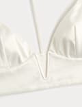Beugelloze, satijnen bustier