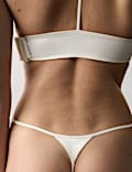 Black Label Satin Tanga Thong