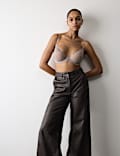 Florence Embroidery Wired Plunge Bra (F-H)