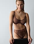 Savannah Lace Non Pad Wired Demi Bra F+