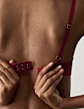 Soutien-gorge &agrave; armatures en soie & dentelle, demi-bonnets A &agrave; E