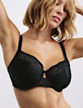 Soutien-gorge en soie et dentelle à balconnet et armatures (bonnets G à K)