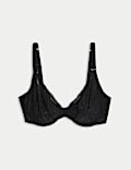 Rib & Lace Wired Plunge Lounge Bra F-H