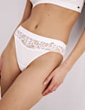 Lounge Rib & Lace High Leg Knickers