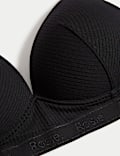 Lounge Rib & Lace Non Wired Plunge Bra (A-E)