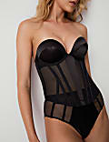 ContourWear Satin & Mesh Wired Corset A-E