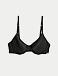 Silk & Lace Wired Demi Cup Bra (A-E)