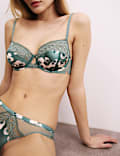 Kalina Silk & Lace Wired Balcony Bra A-E