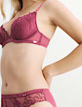 Lisianthus Embroidery Wired Plunge Bra A-E