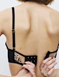 Flora Mesh Embroidered Wired Plunge Bra (A-E)
