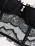 Liana Satin & Lace Wired Balconette Corset (A-DD)
