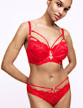Vera Lace Wired Longline Balcony Bra (F-H)