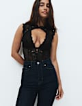 Vera Lace & Mesh Cap Sleeve Body