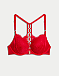 Vera Lace Wired Push Up Plunge Bra (A-E)