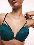 Vera Lace Wired Push Up Plunge Bra (A-E)