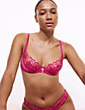 Gala Embroidery Wired Quarter Cup Balcony Bra (A-E)