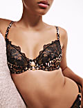 Gala Embroidery Wired Quarter Cup Balcony Bra (A-E)