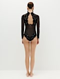 Mesh & Lace Long Sleeve Body