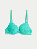 Cleo Lace Wired Push Up Plunge Bra A-E