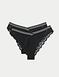 2pk Cleo Lace Miami Brazilian Knickers