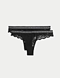 2pk Cleo Lace Thongs