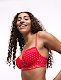 Soutien-gorge à balconnet Alma, armatures et dentelle floquée (bonnets A à E)