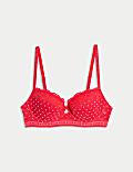 Soutien-gorge à balconnet Alma, armatures et dentelle floquée (bonnets A à E)
