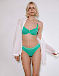 Lotta Ribbed Wired Demi Bra with Cotton (A-E)