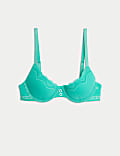 Lotta Ribbed Wired Demi Bra with Cotton (A-E)