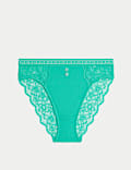 Lotta Ribbed High Waisted High Leg Knickers with Cotton