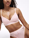 Lotta Ribbed Non-Wired Plunge Bra with Cotton (A-E)