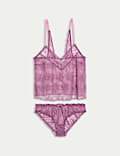 Ensemble Anna caraco et culotte flottante en dentelle