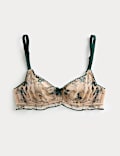 Helena Embroidery Wired Demi Cup Bra (A-E)